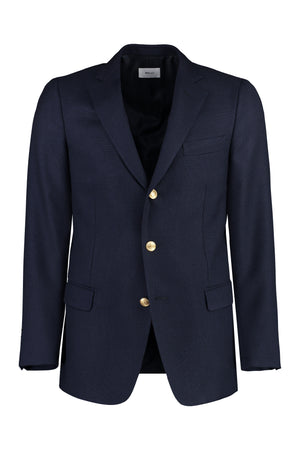 Wool single-breasted blazer-0